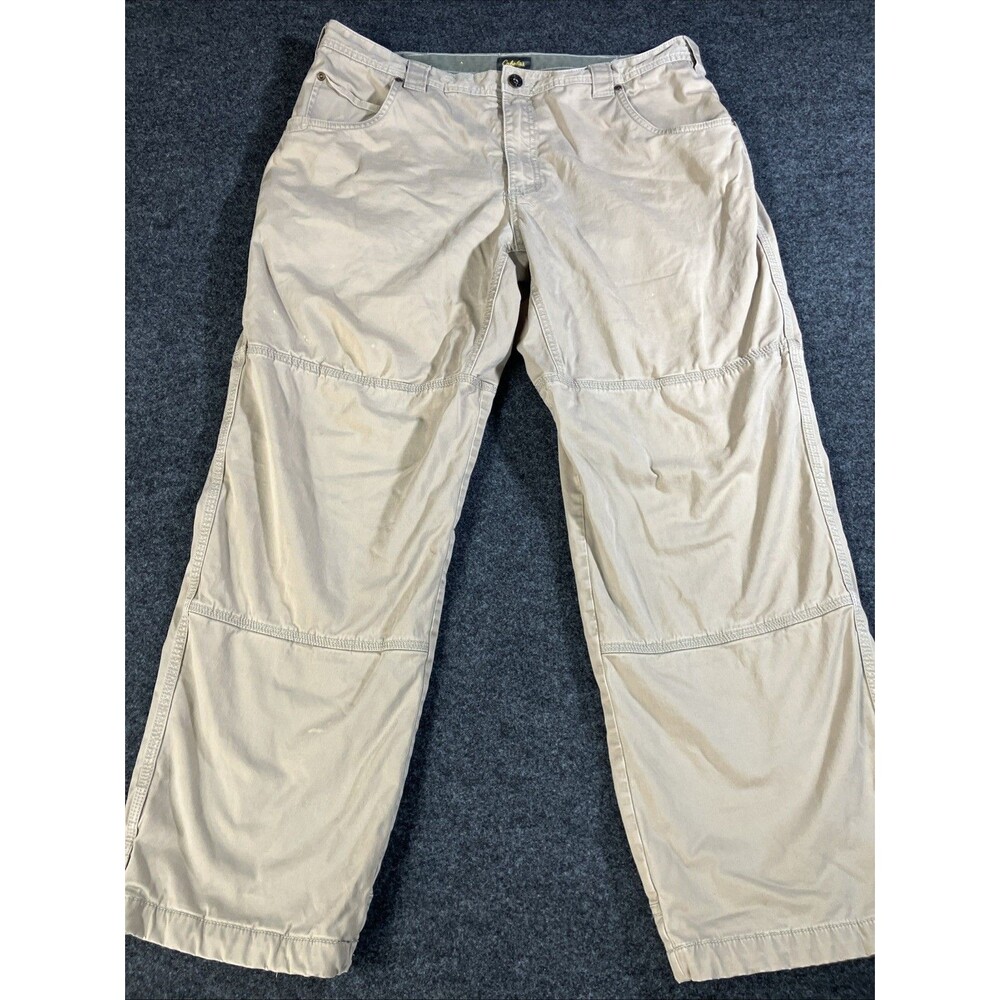 Vtg Cabela's Men's Trail Hunting Fleece Lined Khaki Pants 38x32 Work Cargo